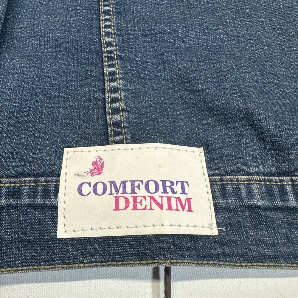 New Girls Comfort Denim Jean Jacket Large Long Sleeve - Picture 4 of 8